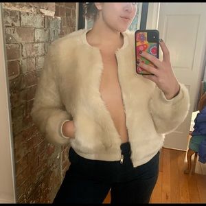 faux fur bomber